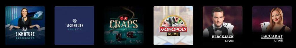 Megaways Mobile Live Dealer Casino Tables selection