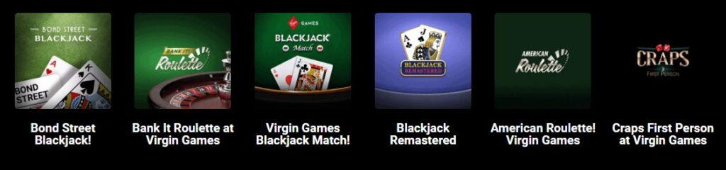 Virgin Games Mobile UK Traditional Casino Table and Card Games E-Vegas.com 2022
