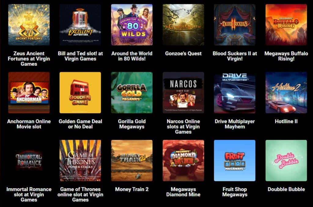 Virgin-Games-UK-blockbuster-Mobile-slot-games-selection-E-Vegas.com-2022