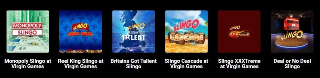 Virgin Mobile Slingo games slot bingo hybrid game to play on Virgin Games mobile 2022 E-Vegas.com