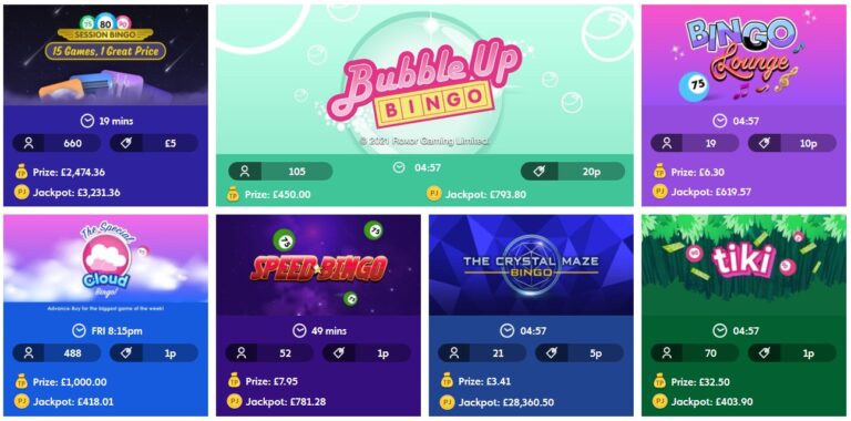 Exciting Bingo Variety and Game selection at Jackpotjoy the home of Bingo online 2022