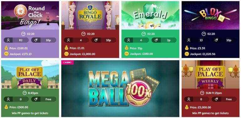 Jackpotjoy Bingo Games Variety and selection
