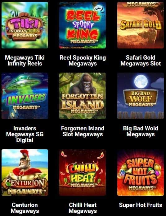 The-megaways-slot-list-and-montage-of-Megaways-slot-games-at-Gala-Spins-Casino-online