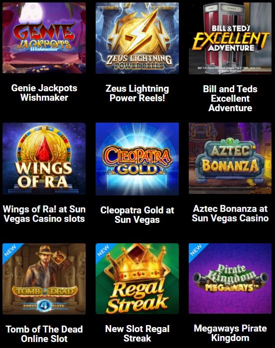 Online-Slots-at-The-Sun-Vegas-Casino-in-2022-Megaways-Pirate-Kingdom-Cleopatra-Wings-of-Ra-Zeus-Lightning-Reels