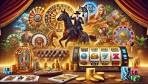 An oblong image capturing the vibrant and engaging gaming experience of Pragmatic Play, designed for E-Vegas.com. The image features elements from ico