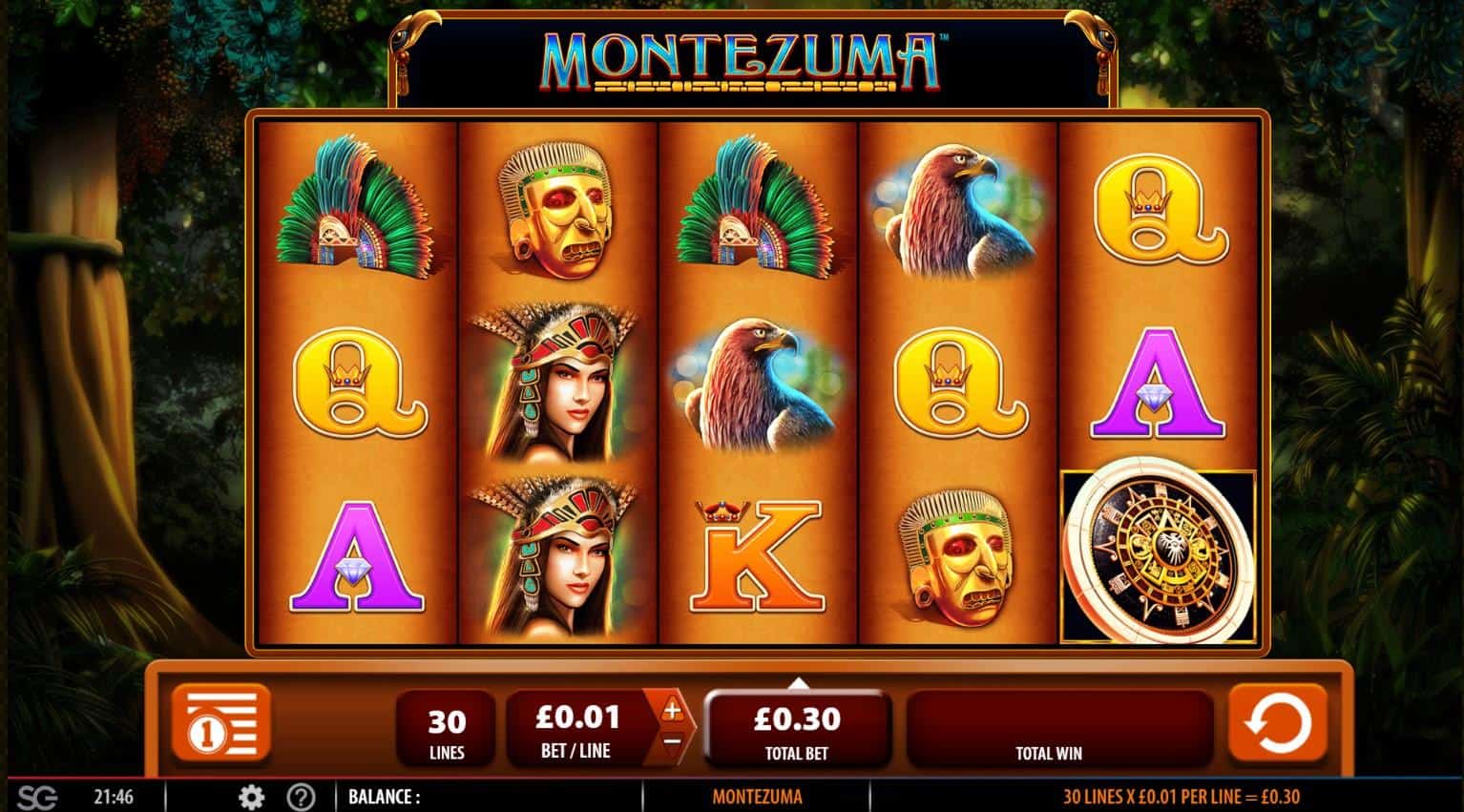 Montezuma Slot Game Review SG Digital E-Vegas.com