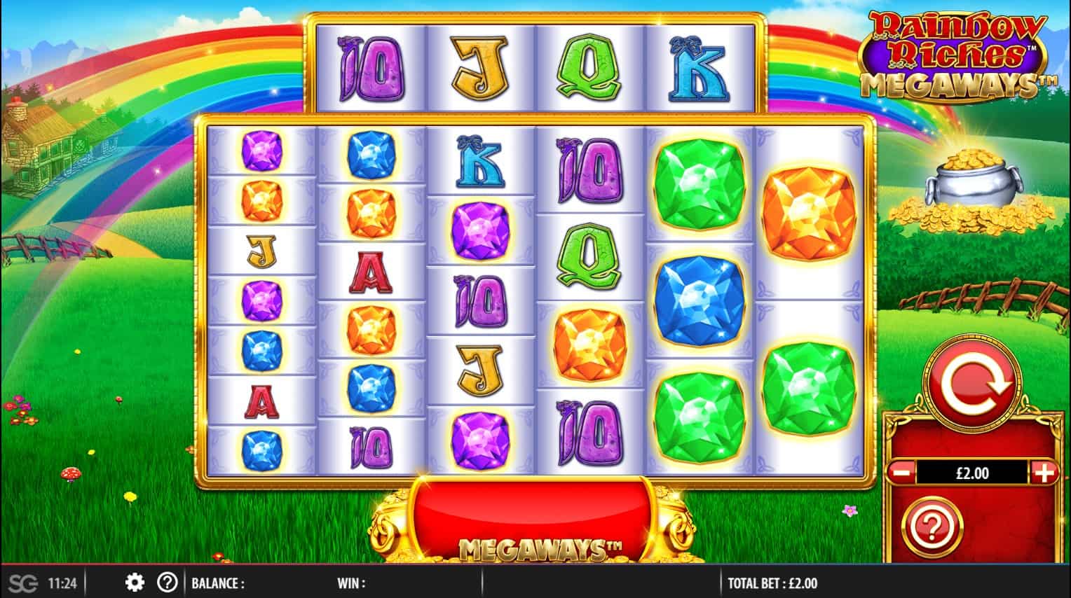 Rainbow Riches Megaways Gameplay Image for Review Purposes