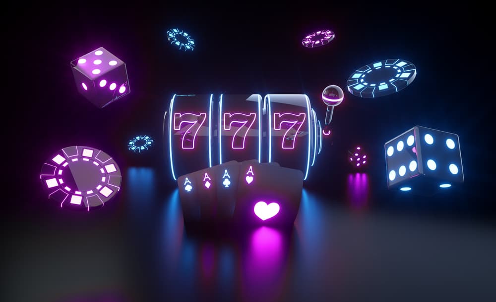 Casino,Gambling,Concept,With,Futuristic,Purple,And,Blue,Neon,Lights