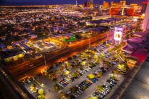 Las,Vegas,,Nevada,-,February,23,,2020:,Evening,View,Across