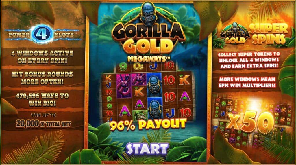 Gorilla Gold Megaways 96 Percent Return to Player