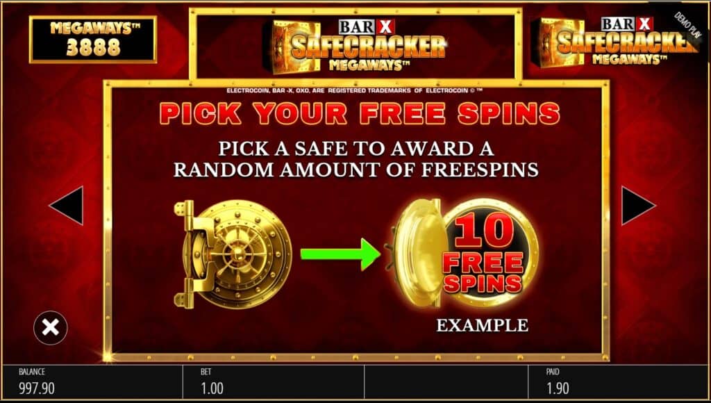 How to get 10 free spins on Safecracker X Megaways