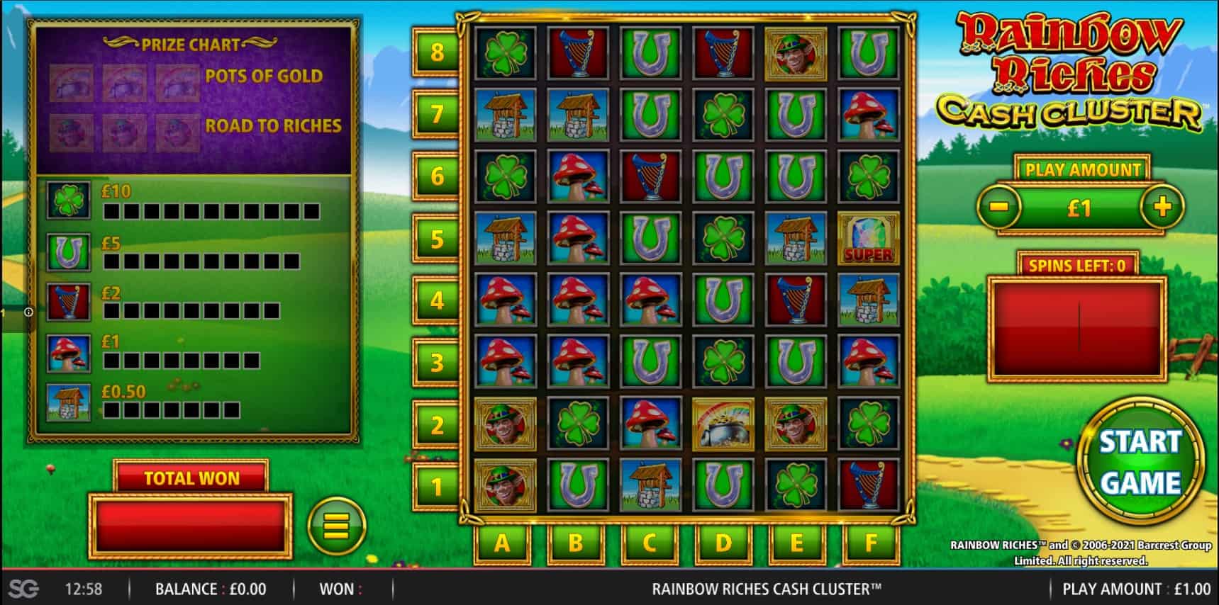 Rainbow Riches Cash Cluster Expert Review and First Hand Review