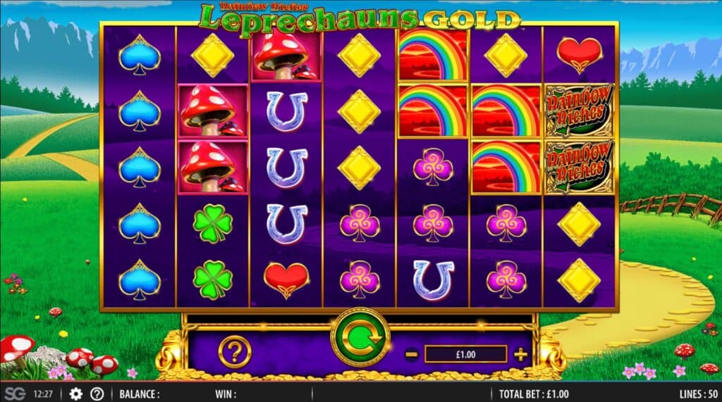 Rainbow Riches Leprechauns Gold Slot Review by E-Vegas.com