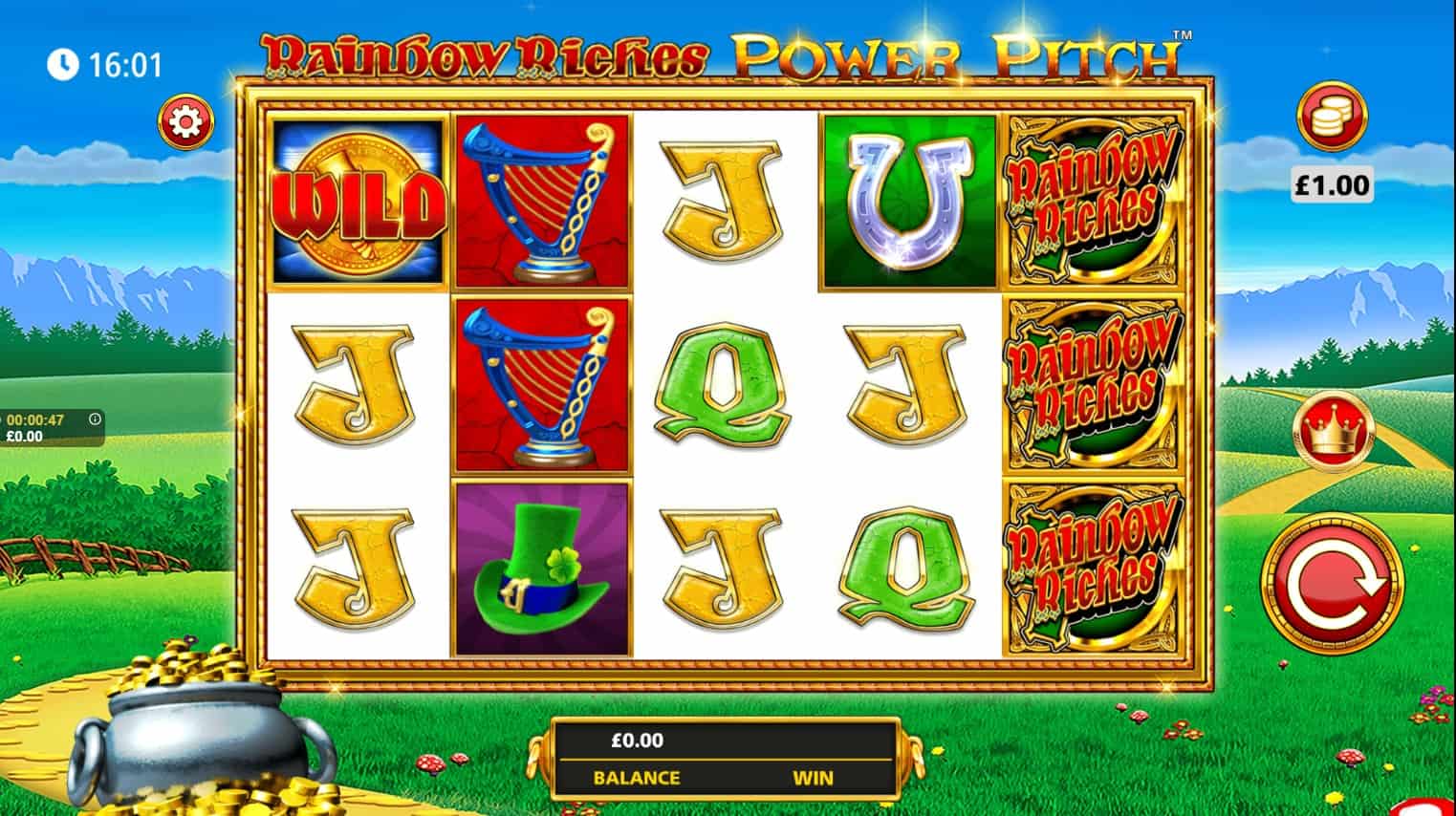 Rainbow Riches Power Pitch Slot Game Review E-Vegas.com