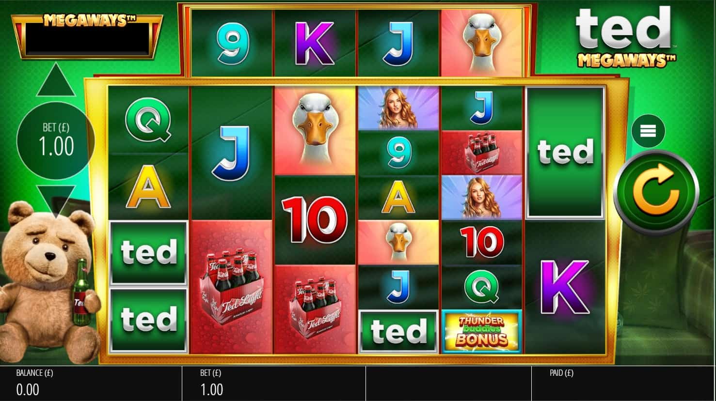 Ted Megaways Movie Slot Review Play at Megaways Casino Review at E-Vegas.com#