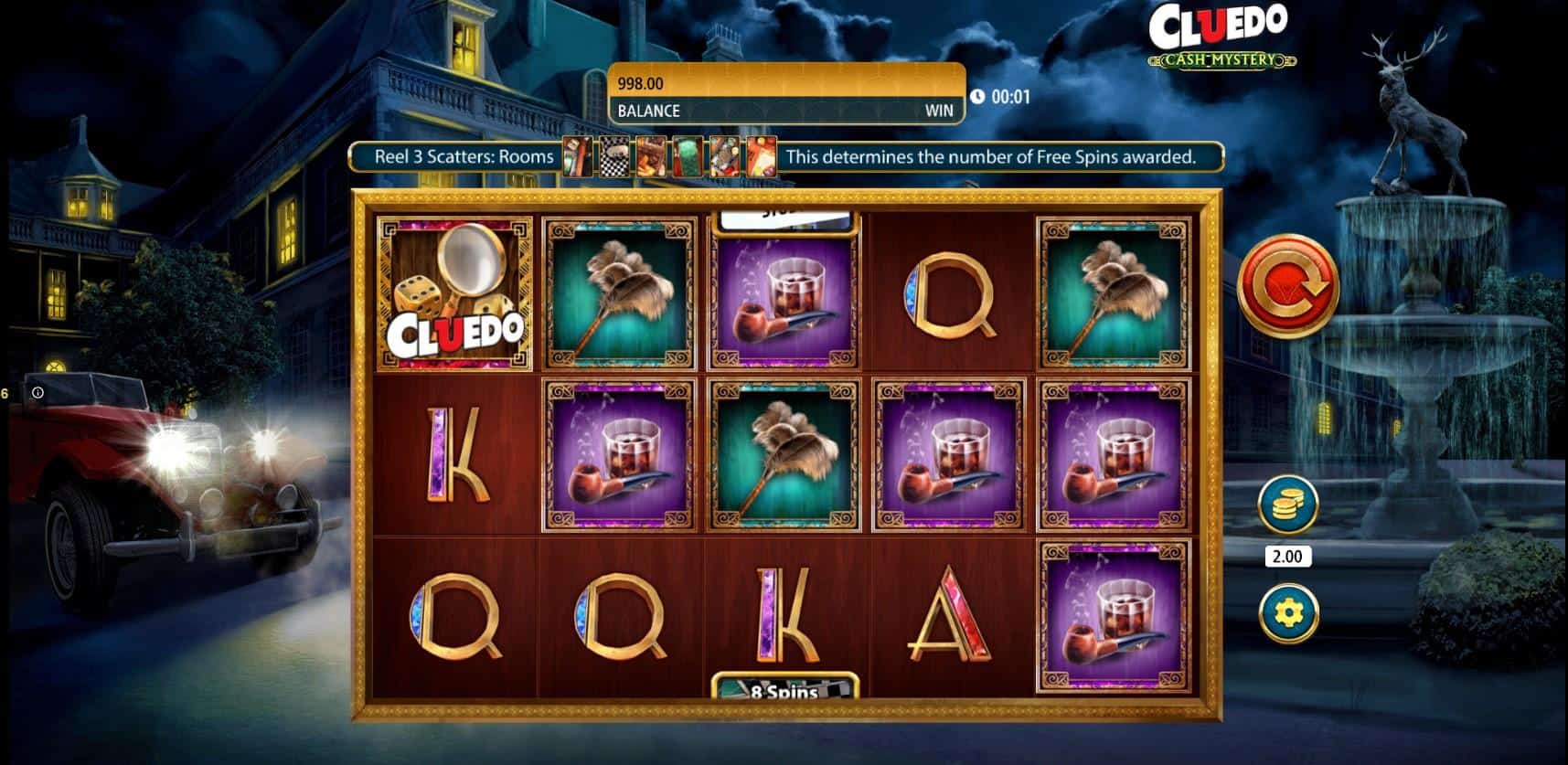 Cluedo Slot Game Hasbro Slots at Monopoly Casino