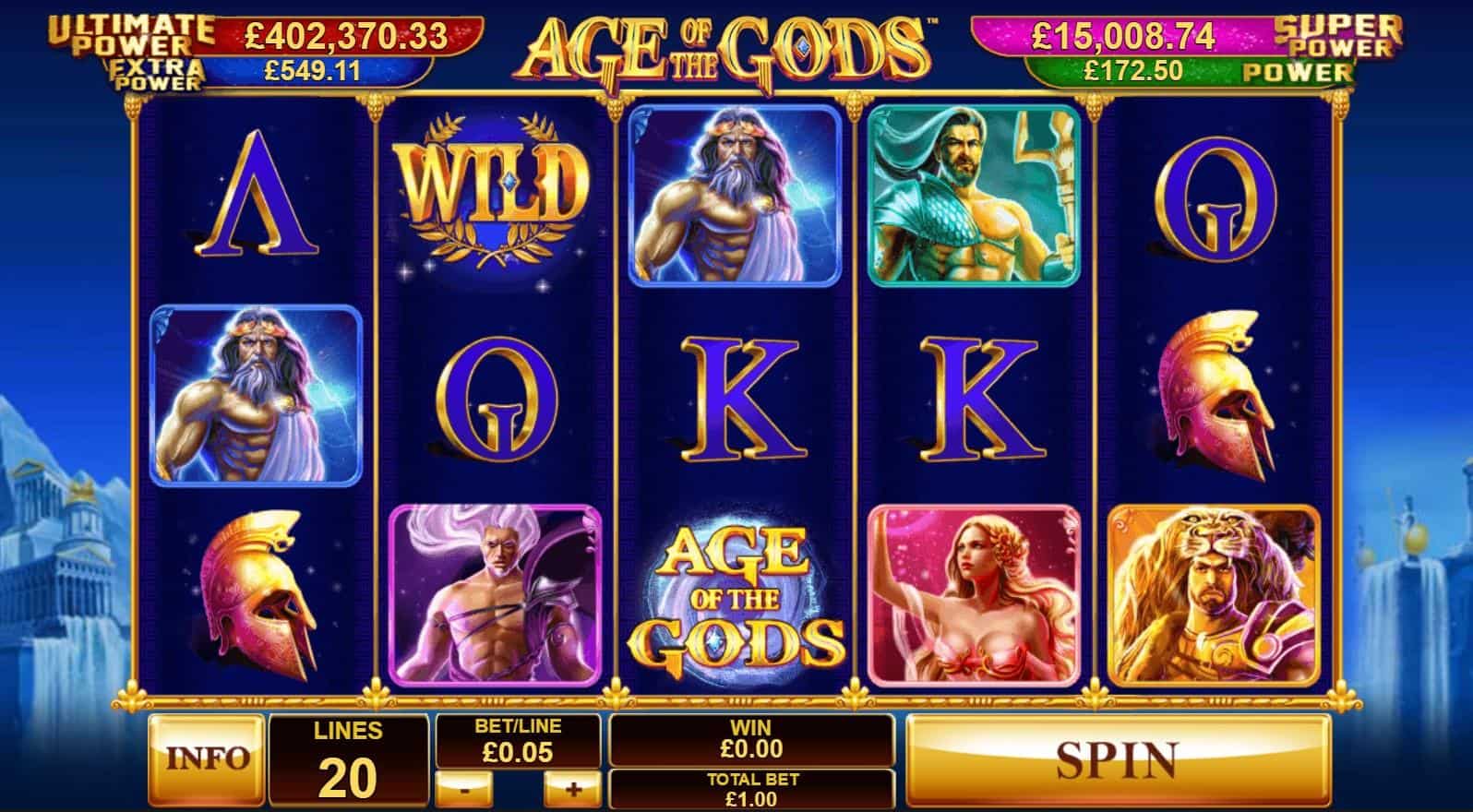 The Original Age of The Gods Slot Game by Playtech