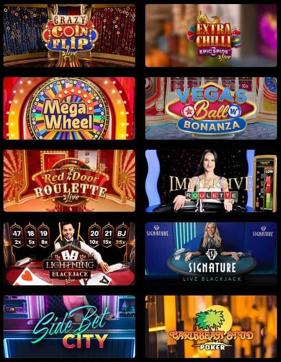 Bally Casino UK Live Dealer Selection