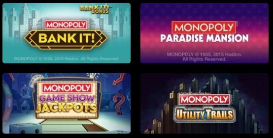 The full range of Monopoly Themed Slot Games at Monopoly UK Casino 2023 2024