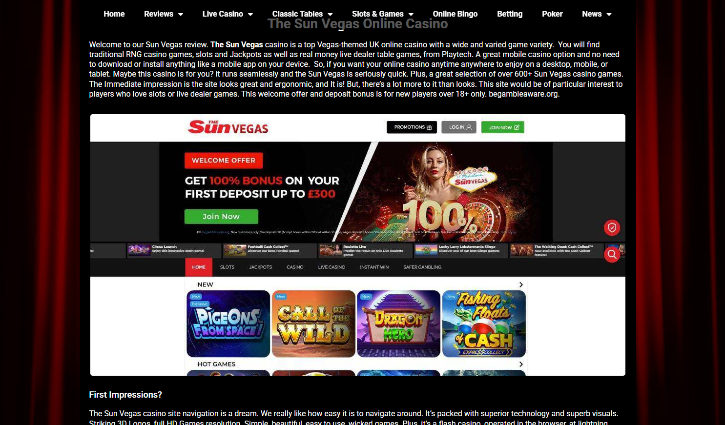 Sun Vegas Welcome Bonus