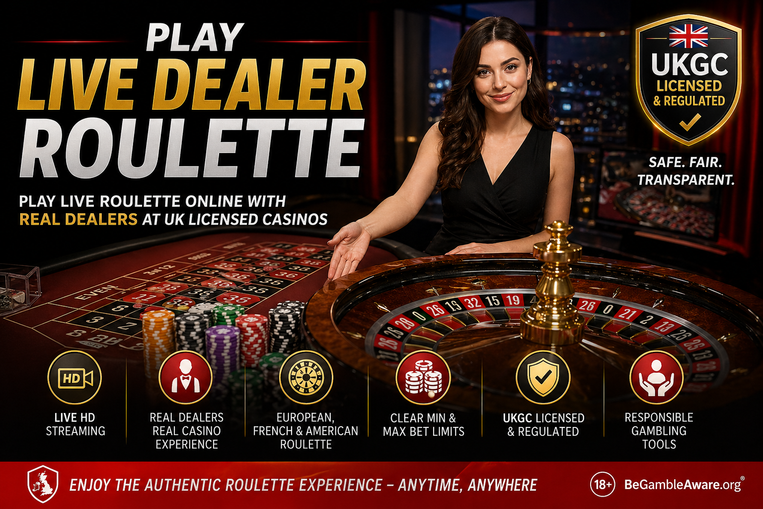 Play live roulette with real dealers