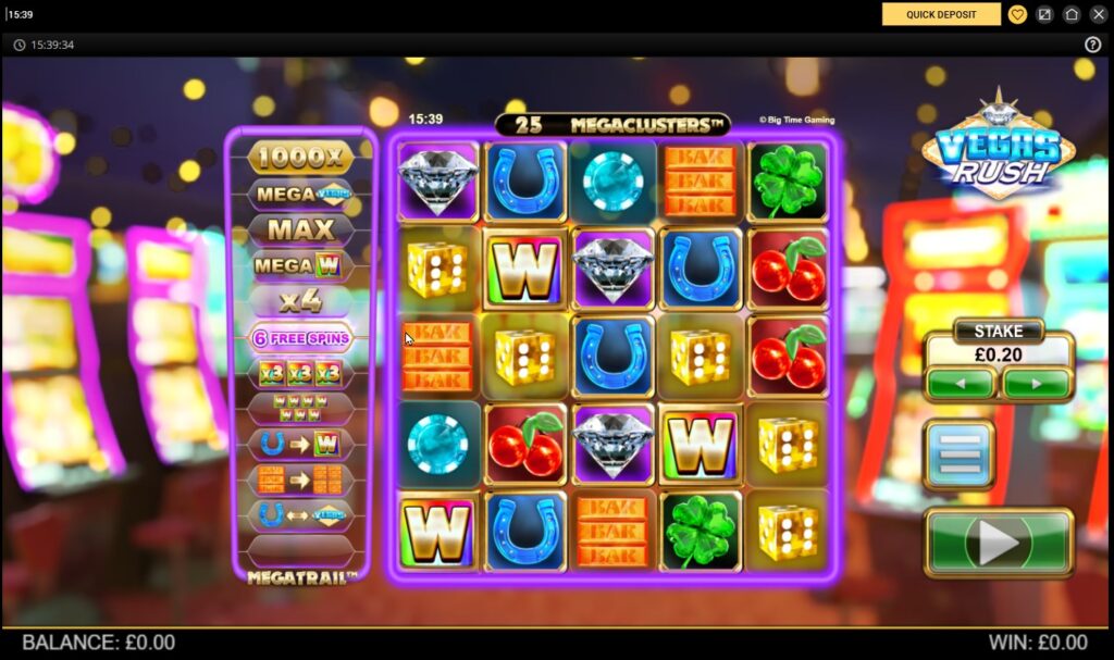 Vegas Rush Slot Game at Mega Casino Vegas Slots Online E-Vegas.com.jpg