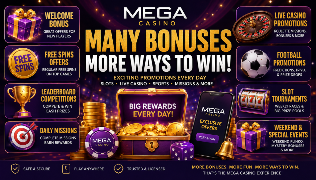 Mega casino promotions and rewards