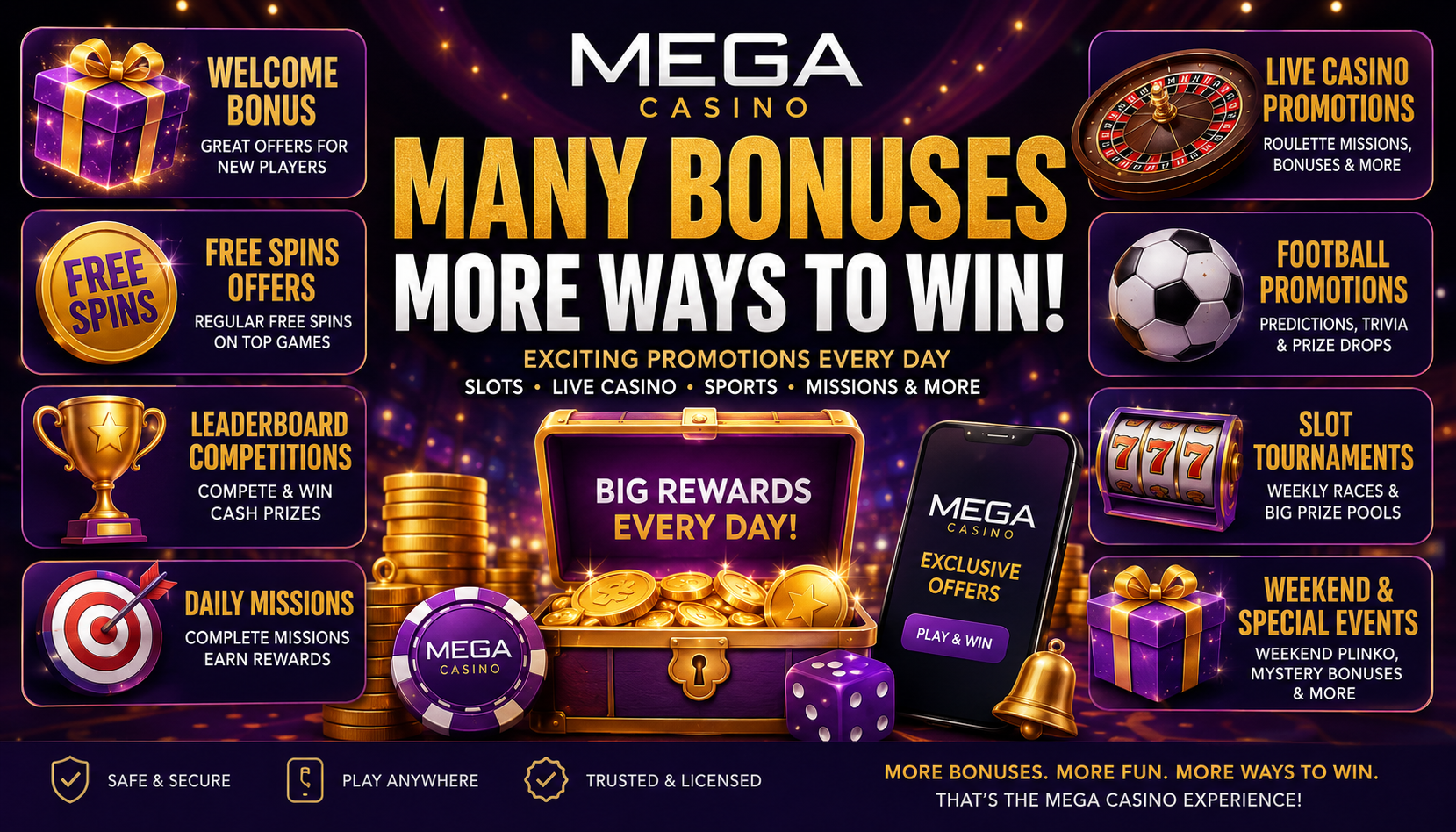 Mega casino promotions and rewards