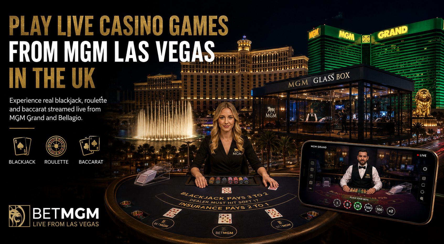 Live at MGM E-Vegas.com Play